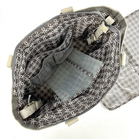 Just One You gray diaper bag with accessories - Picture 4 of 8